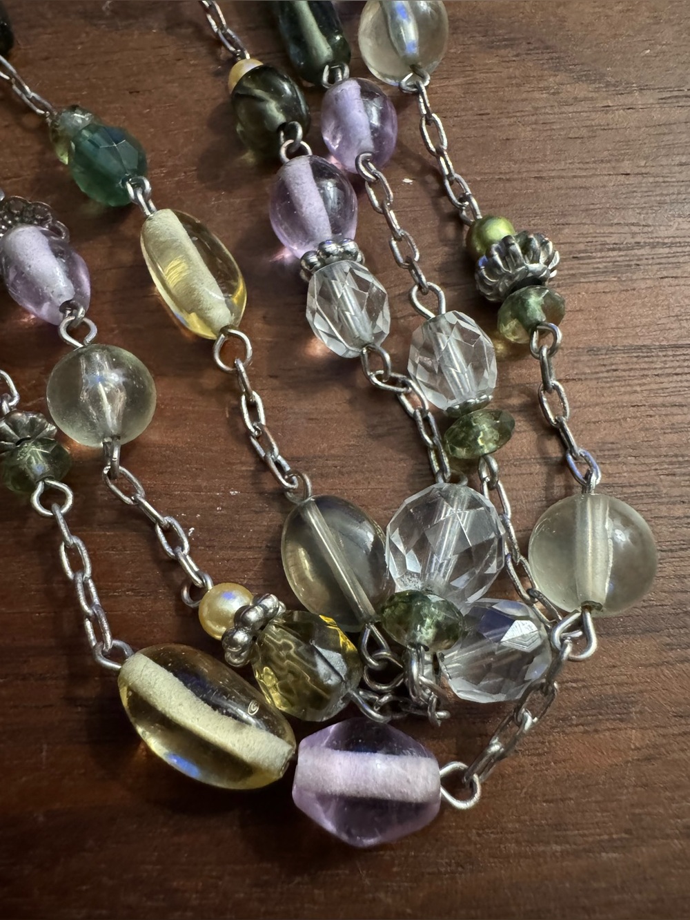 Lia Sophia Silver Toned Beaded Necklace - Picture 2 of 6